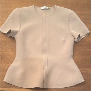 Scanlan Theodore Taupe Short Sleeve Jacket